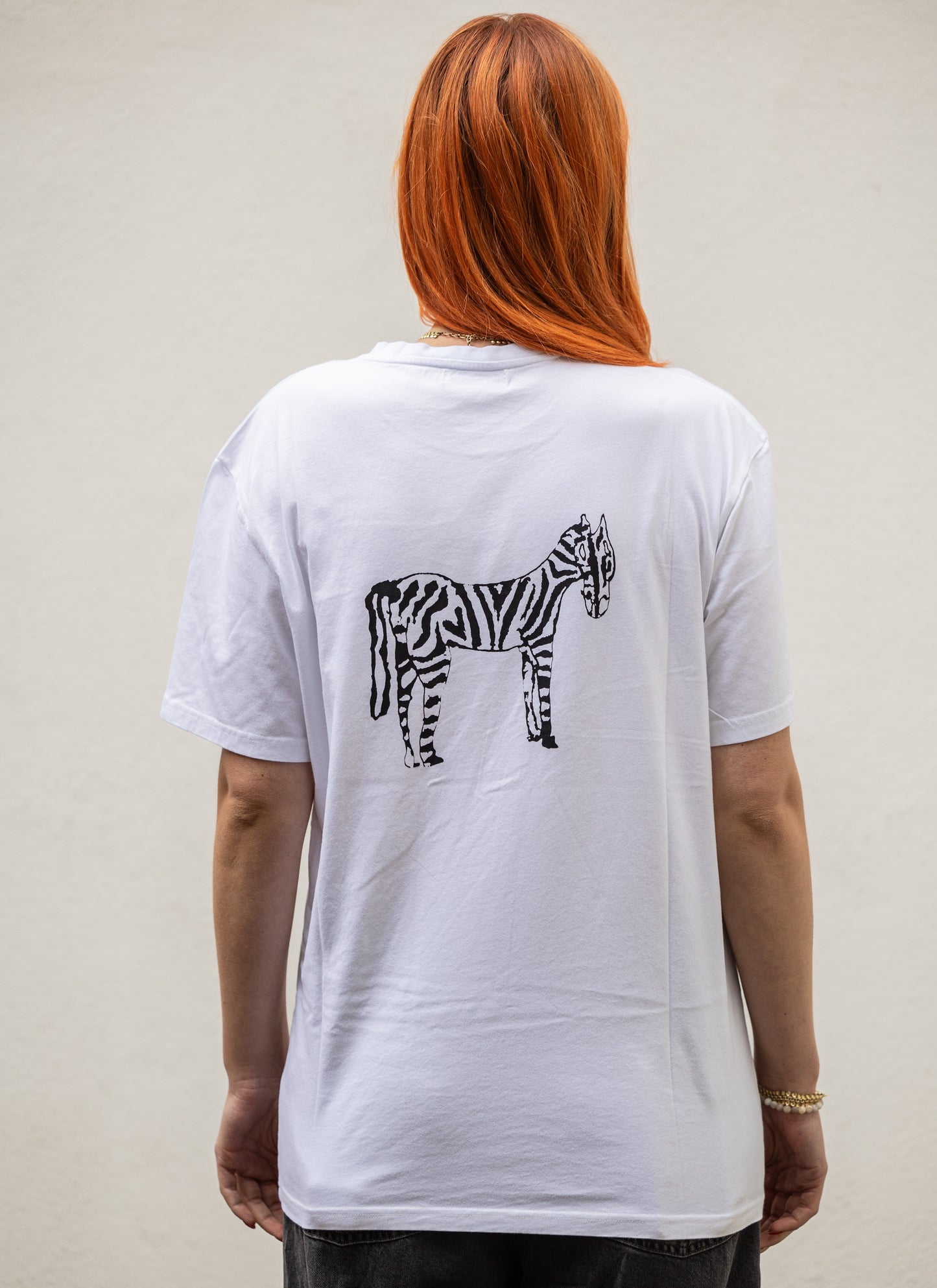 T-Shirt Zebra weiß