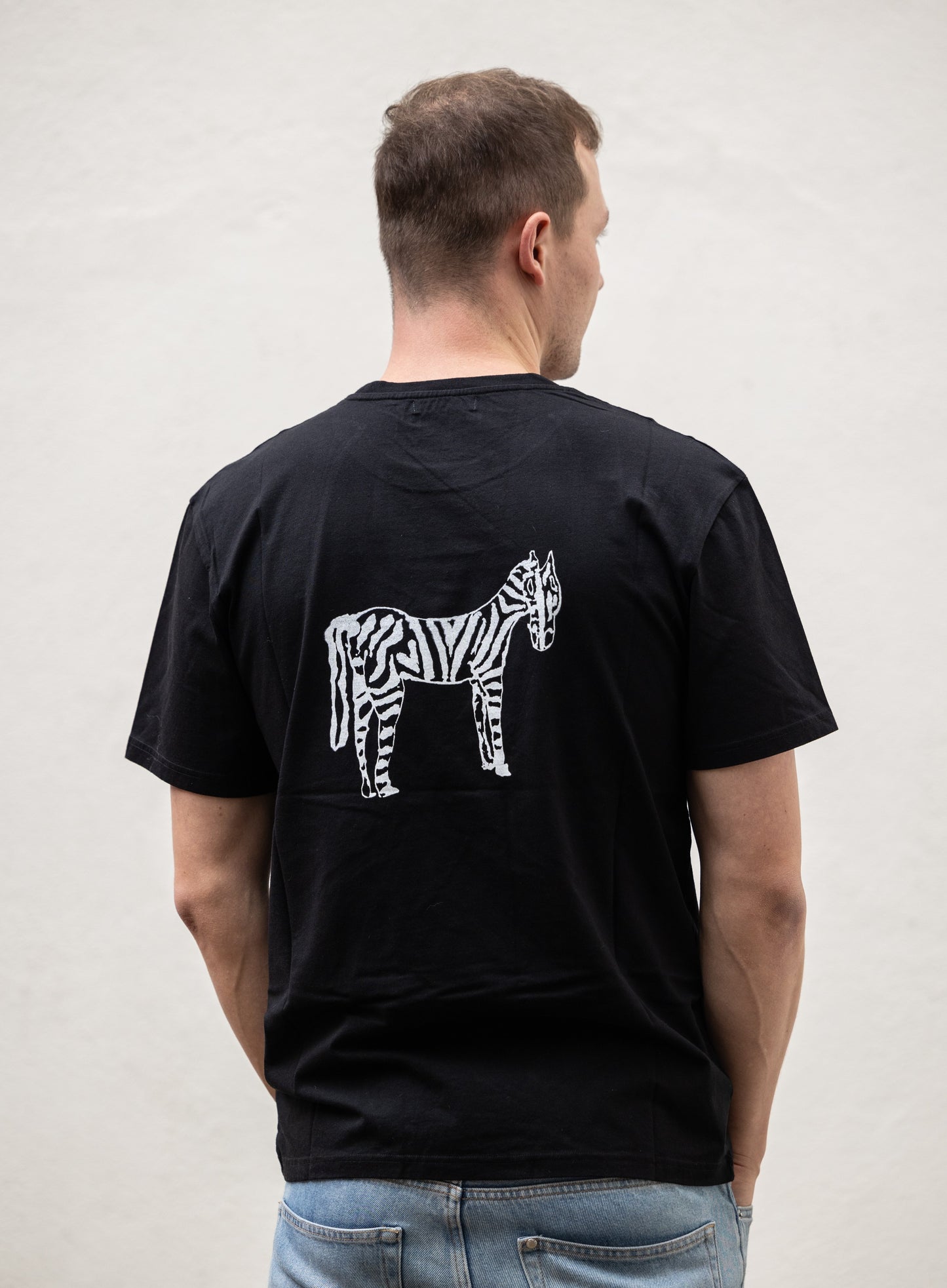 T-Shirt Zebra schwarz