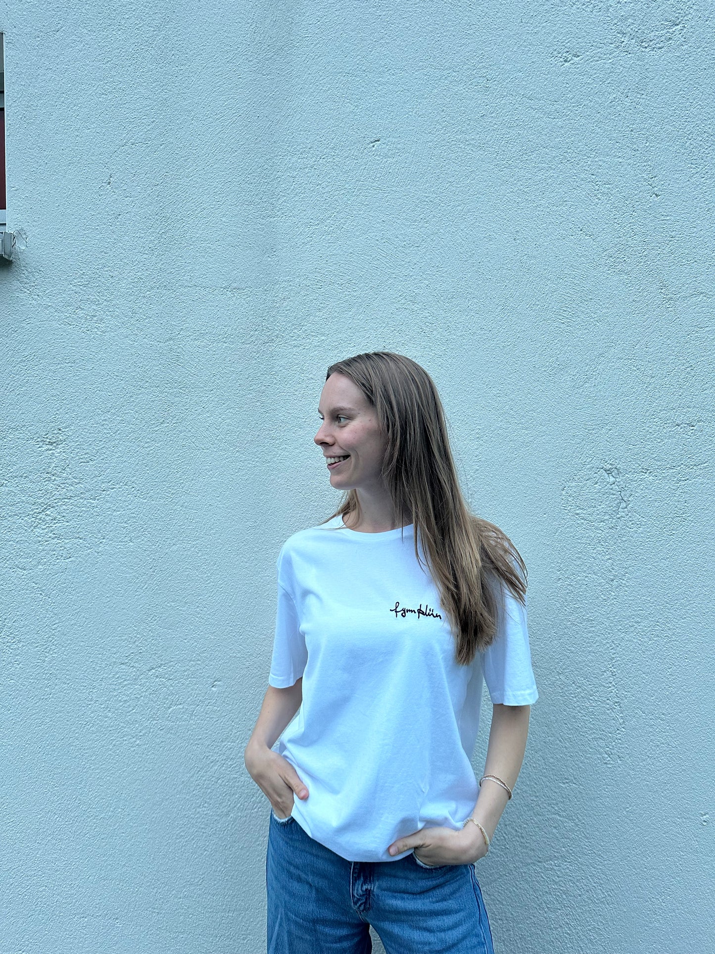 T-shirt Sonnenblume weiß Unisex