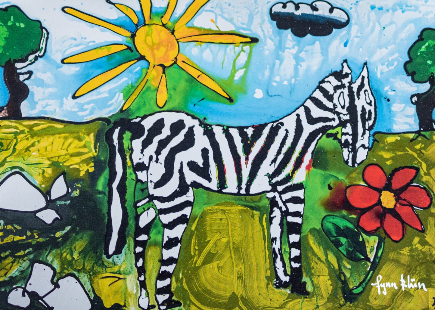 Postkarte Zebra